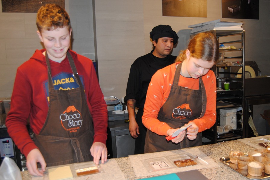Chocolade workshop in Choco-Story Brussels