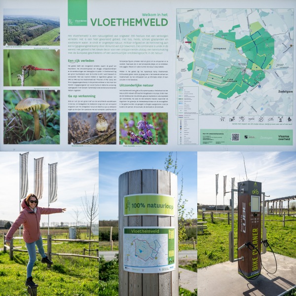 Onthaalpoort Jabbeke met bikeclean, toiletten...
