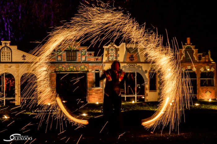 Putteke Winter in De Schorre met een vuurshow