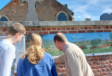 bij de kerk van Gaasbeek