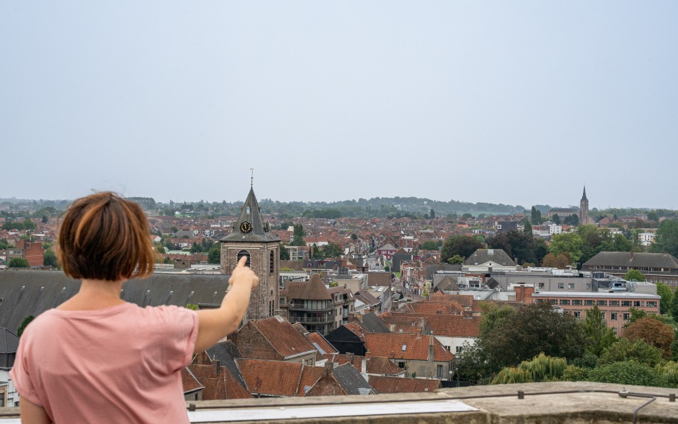 Panoramisch uitzicht op Menen en Halluin
