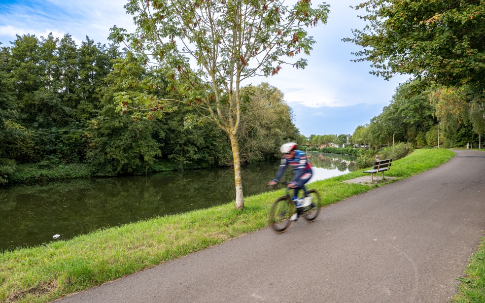 Fietsen langs de Oude Leiearm