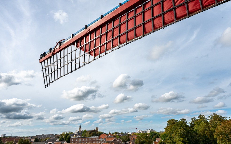 Panoramisch uitzicht op de stad vanuit de molen