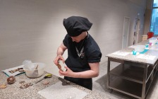 Chef Tristan in actie