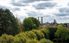 Panoramisch uitzicht op de stad vanuit de molen